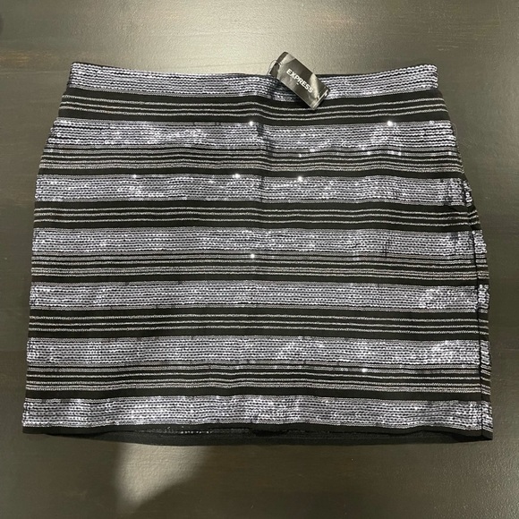 NWT Express Women’s Sequins Mini Skirt Sz 6 - Picture 5 of 6